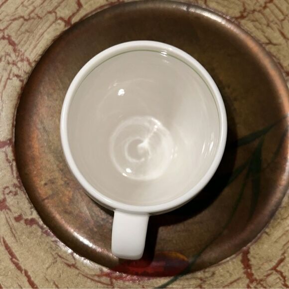 Starbucks Abbey White Green Barista Series Round Medium Ceramic Mug - Picture 5 of 6